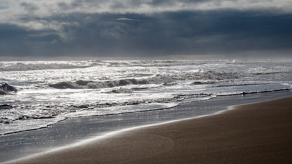 The Bay of Bengal seen from the Puri shoreline