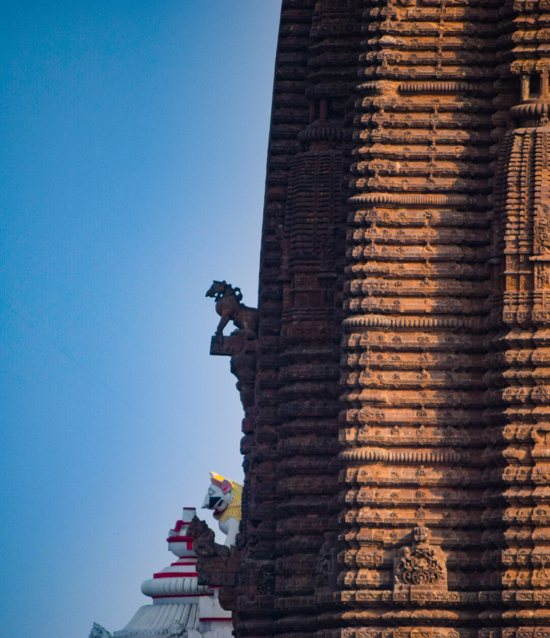 Carved stone detail on the Shrimandira, the main Jagannath temple structure