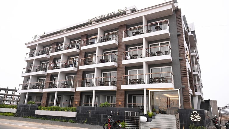 Hotel Sonar Bangla, Puri — beachfront facade on New Marine Drive Road